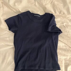 Brandy Melville Dark Blue cropped tee
